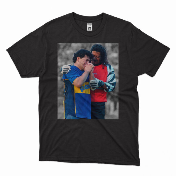 camiseta de diego maradona con higuita